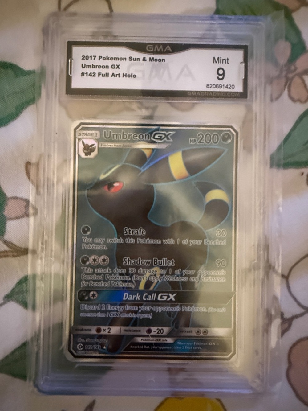 Pokemon Umbreon GX Full Art Holo - Black, Yellow, Blue